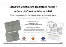 Portada estudi fitxe spropietaris rústics i urbans Canet 1846